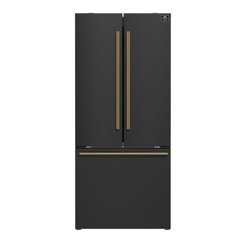 FORNO Espresso Gallipoli French Door Refrigerator 76cm 495.6L FFFFD1974-31BLK