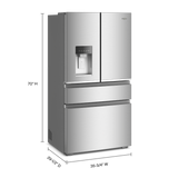 Whirlpool French Door Refrigerator 90.5cm 623L WRMC7036RZ 2