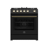 FORNO Espresso Leonardo Gas Range 76.2cm 141.6L Black FFSGS1116-30BLK 1
