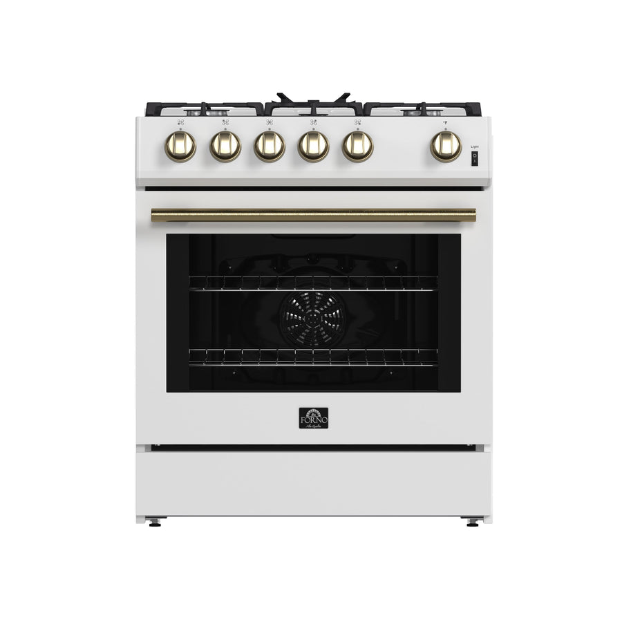 FORNO Leonardo Gas Range 76cm 141.6L FFSGS1116-30WHT