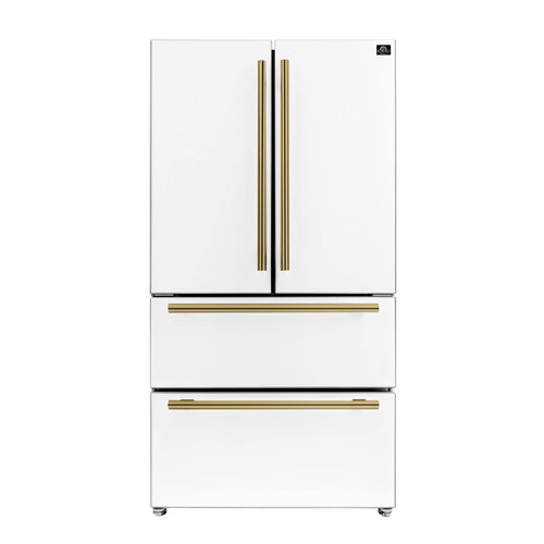 FORNO Espresso Moena French Door Refrigerator 91.4cm 543.7L White