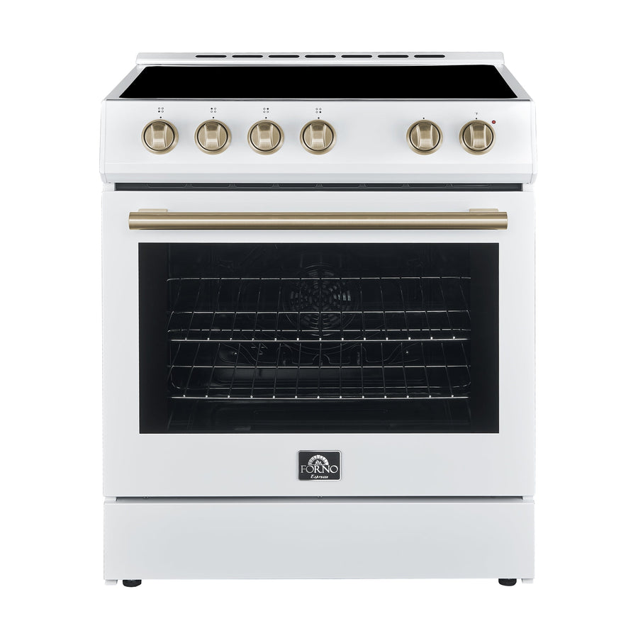 FORNO Espresso Leonardo Electric Range 76.2cm 141.6L White FFSEL6012-30WHT