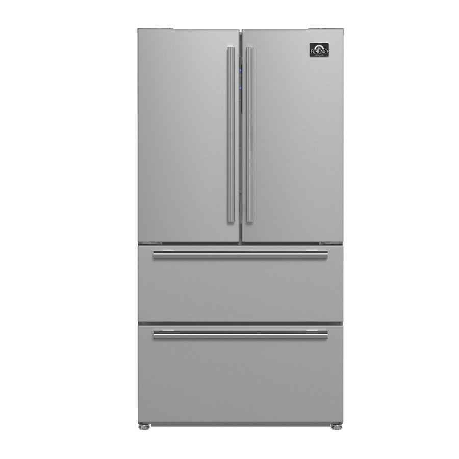 FORNO Moena French Door Refrigerator 91.2cm 543.7L FFRBI1820-36SB