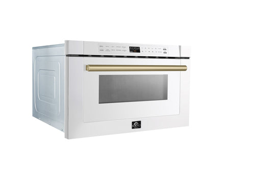 FORNO Espresso Capoliveri Built-In Microwave Drawer 59.9cm 34L FMWDR3000-24WHT