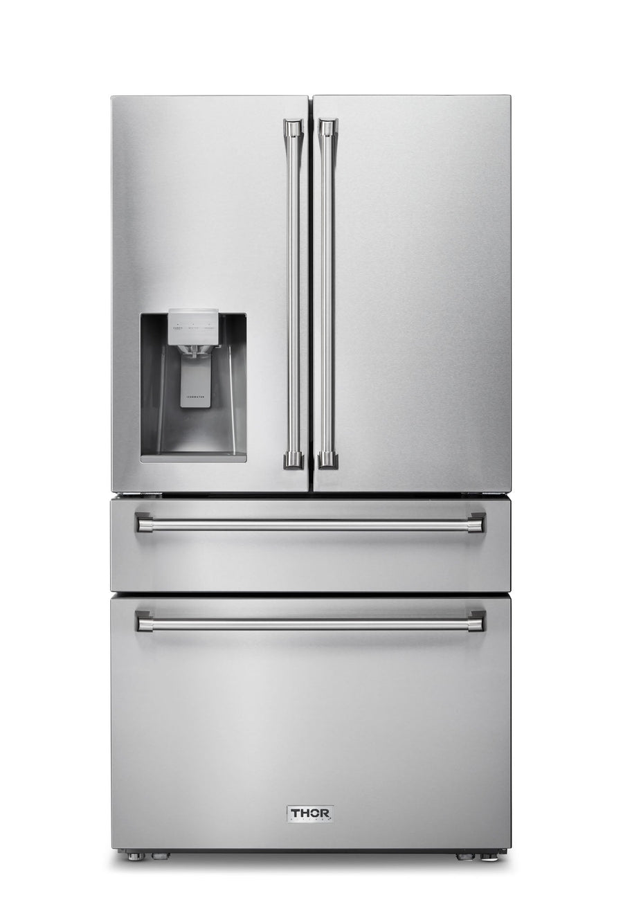 THOR Kitchen French Door Refrigerator 91cm 623L Stainless Steel TRF3601FD
